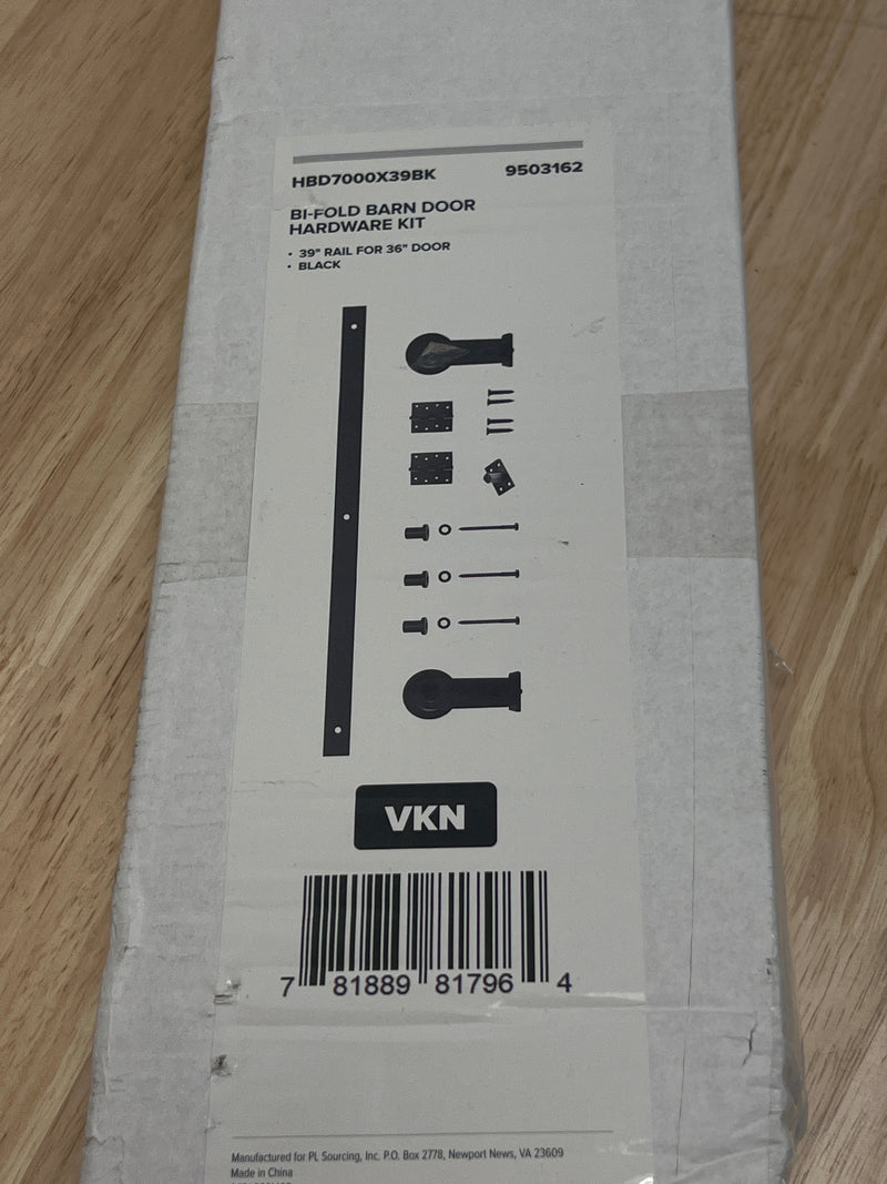 Miseno MBD0007X39BK 36" Bi-Fold Barn Door Hardware Kit - Black