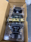 Kwikset 740AYKMDT-514S Arroyo Single Cylinder Keyed Entry Door Knob Set with Square Rose and SmartKey Technology - Matte Black