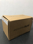 Ageless Iron 658014 Keep - Rustic Cast Iron Right Handed Single Cylinder Keyed Entry Deadbolt and Leverset Combo Pack with Lance Lever and 2-3/8" Backset - Black Iron