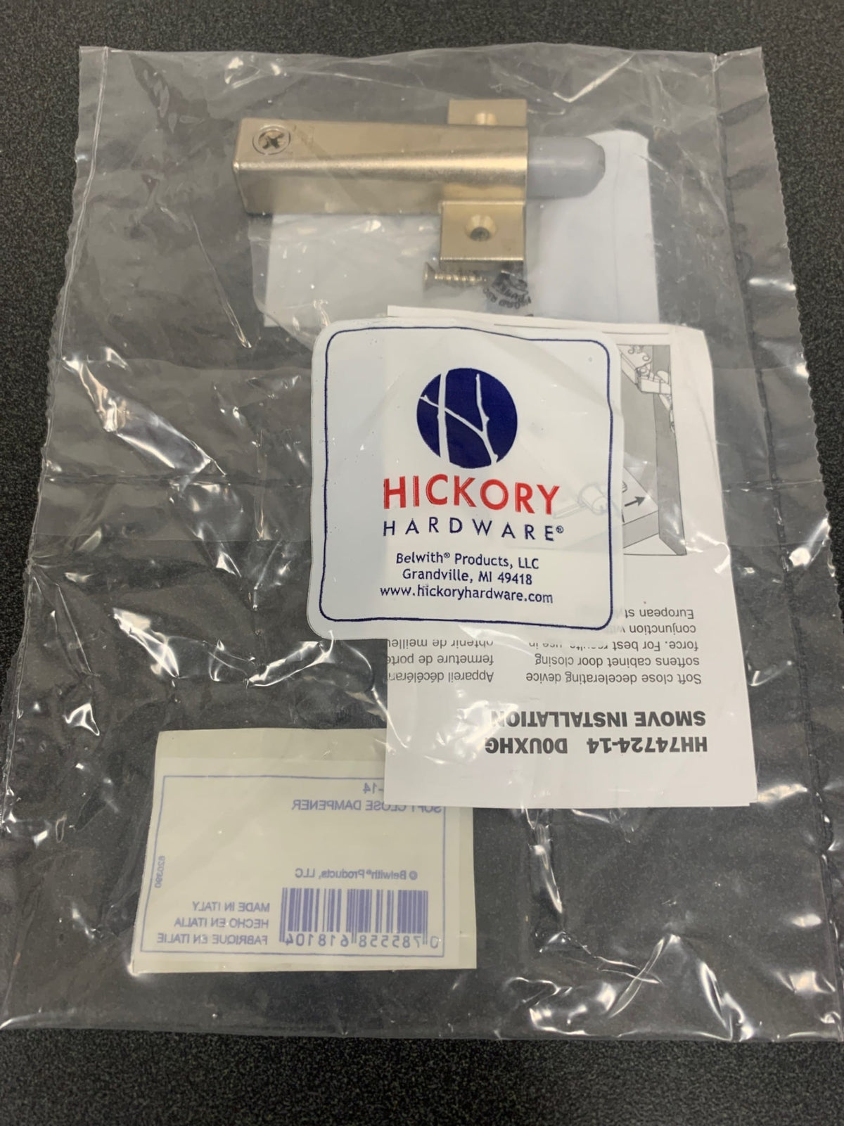 Hickory Hardware HH74724-14 Soft-Close Hinges Collection Universal Softclose Dampener Polished Nickel Finish