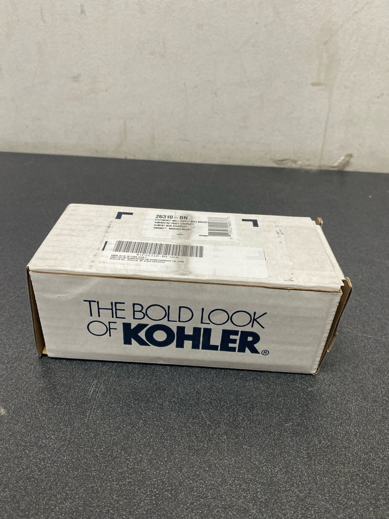 Kohler K-26310-BN Statement Wall-Mount Handshower Holder with Supply Elbow and Check Valve - Vibrant Brushed Nickel