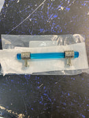 Belwith Keeler B076306GC-14 Chrysalis 3-3/4~ Inch (96 mm) Center to Center Glam Luxury Glass Cabinet Handle / Drawer Pull with Wire Wrap Accent - Polished Nickel With Cerulean Glass