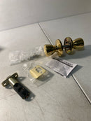 Miseno MLK3010PB Buchanan Tulip Privacy Door Knob Set - Brass