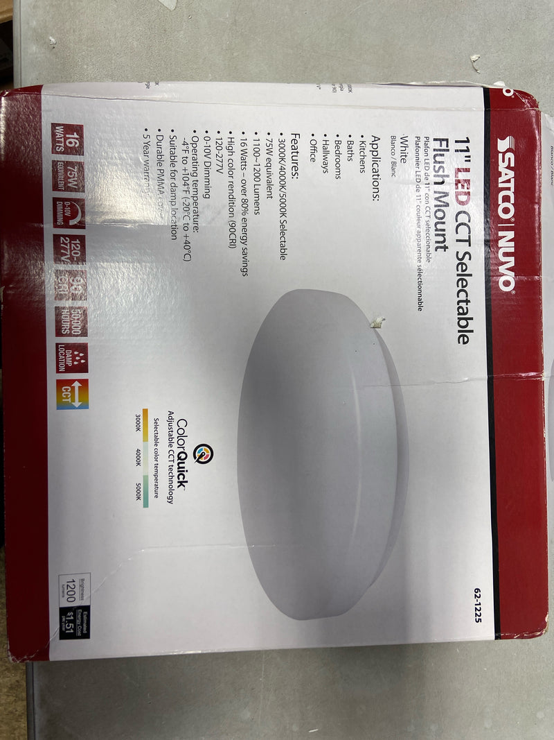 Nuvo Lighting 62/1225 Cloud 12" Wide Flush Mount Drum Ceiling Fixture - White