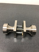 Kwikset Pismo Metal Square Door Knob in Satin Nickel