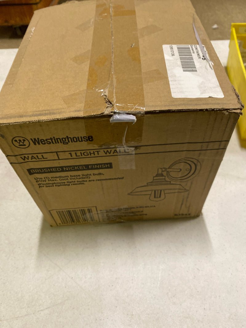 Westinghouse 6354300 Wall Fixture, One Light BN, Brushed Nickel