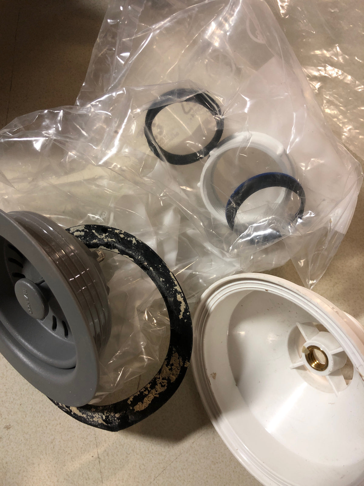 Blanco 240324 3-1/2" Metal Basket Strainer and Sink Flange (Not for use with Garbage Disposal) - Cinder