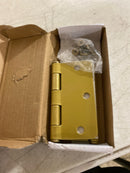 Emtek 9100 Steel Hinges (Pair) - SD - 1/4" Radius Corner - 3 1/2" x 3 1/2" - 910234 - Satin Brass (US4)