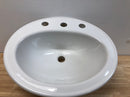 Kohler K-2196-8-0 Pennington 20-1/4 in. Oval Drop-In Vitreous China Bathroom Sink with Overflow Drain in White