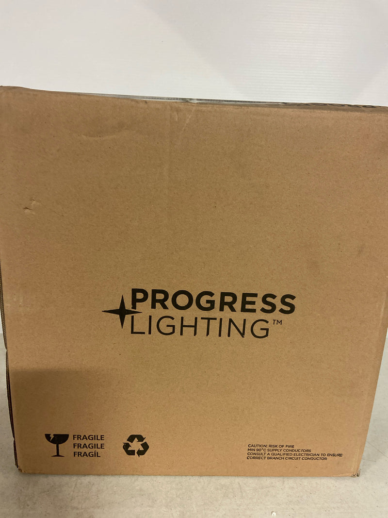 Progress lighting P350254-163 Gilliam 12-5/8 in. 2-Light Vintage Brass Flush Mount with Etched Opal Glass Shade