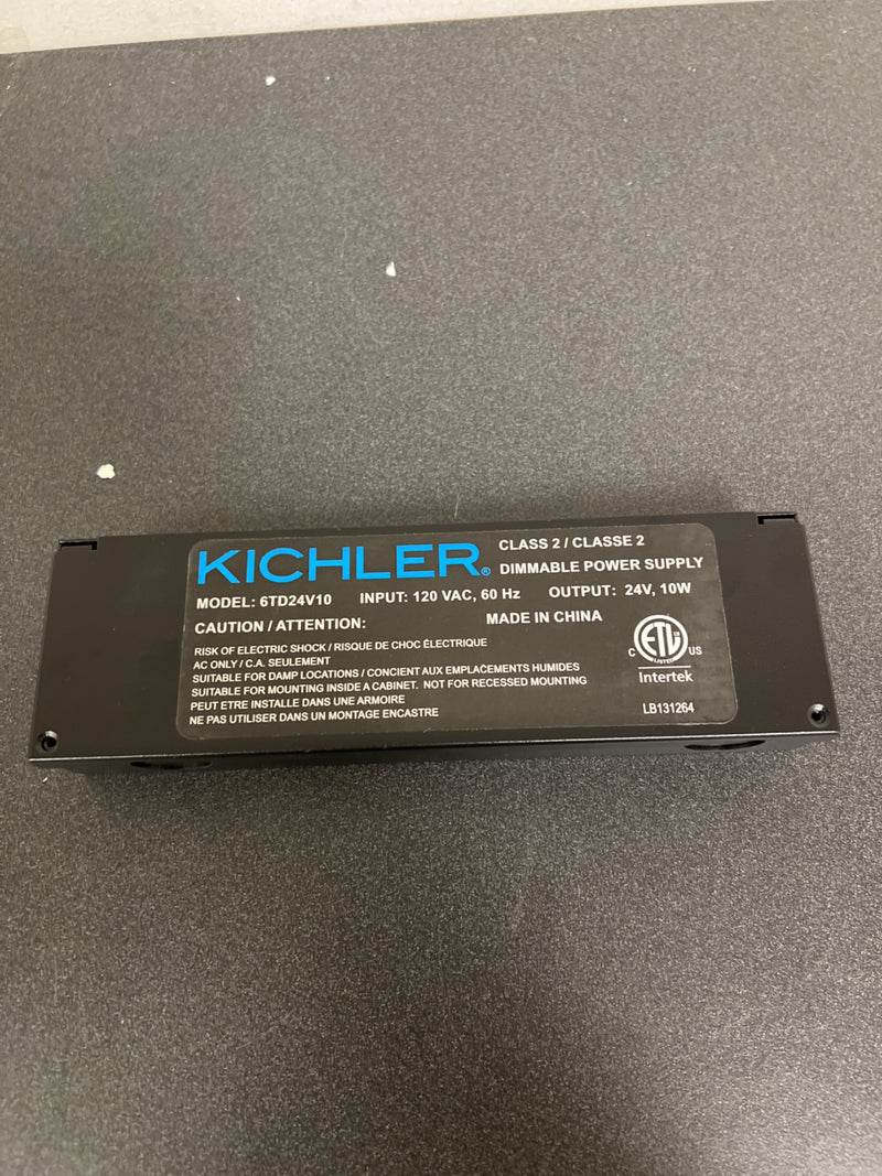 Kichler 6TD24V10BKT 24 Volt Dimmable LED Power Supply - 10 Watts - Textured Black