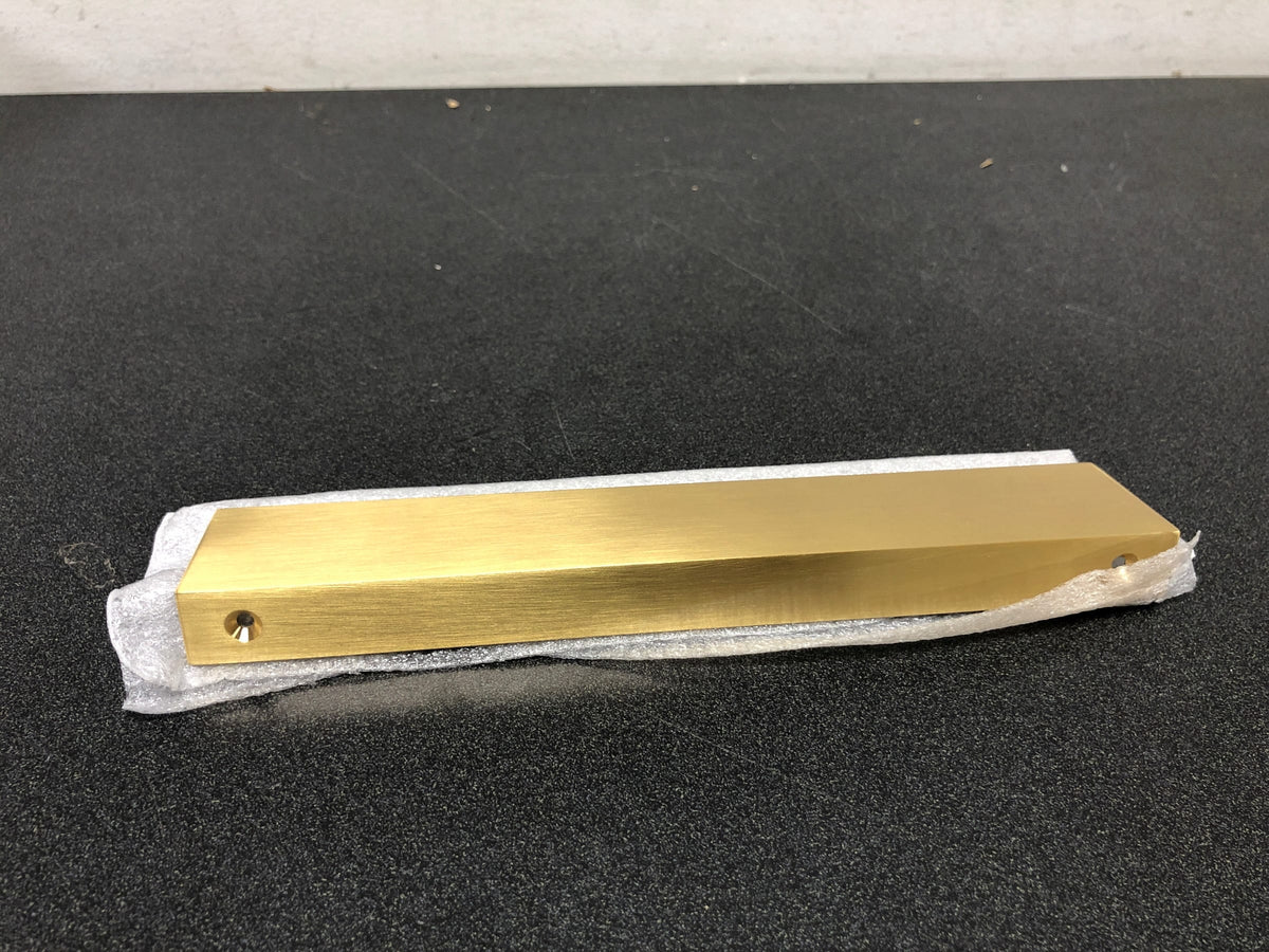 Colonial Bronze 70084 700 Series 8" Center to Center Solid Brass Finger Cabinet / Drawer Edge Pull with Round Lip - Made in USA - Satin Brass