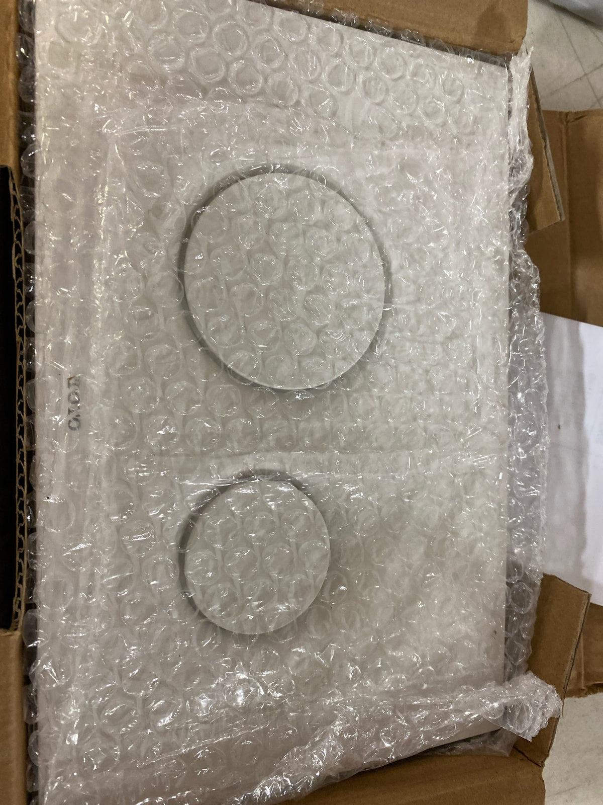 TOTO YT930#WH Dual Button Push Plate with Round Buttons for In Wall Tank Systems (DuoFit In-Wall Tanks) - White Matte