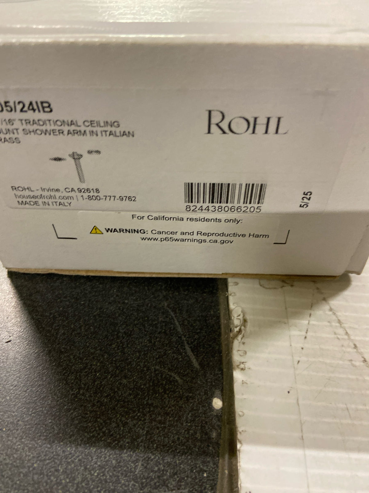 ROHL 1505/24IB 24 7/16" Traditional Ceiling Mount Shower Arm