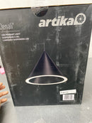 Artika PDT-DEC-HD2BL Denali 27-Watt 1 Light Matte Black Modern 3 CCT Integrated LED Pendant Light Fixture for Kitchen Island
