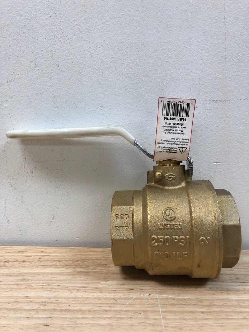 Unbranded 94ALF10801TMG 2 in. Lead Free Brass FIP Ball Valve with Stainless Steel Ball and Stem