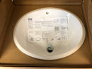 KOHLER Caxton White Undermount Oval Bathroom Sink with Overflow Drain (21.25-in x 17.25-in)