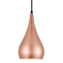 Elegant Lighting LDPD2001HG Nora 6" Wide Pendant with an Aluminum Shade - Honey Gold