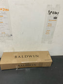 Baldwin EESANXTUBCQE190S Santa Cruz Full Plate SmartKey Single Cylinder Keyed Entry Handleset with Tube Lever and Emergency Egress Function from the Reserve Collection - Satin Black