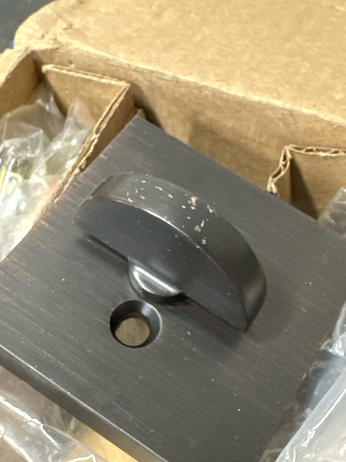 Baldwin Baldwin Reserve Venetian Bronze Single Cylinder Contemporary Square Deadbolt with 6AL Latch Dual Strike