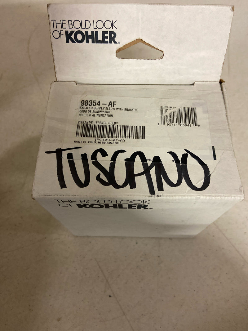 Kohler K-98354-AF Exhale 1/2" Connection Supply Elbow with Check Val - Vibrant French Gold