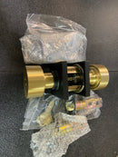 Emtek 512ROUUS4 Round Single Cylinder Keyed Entry Door Knob Set - Satin Brass - Matte Black