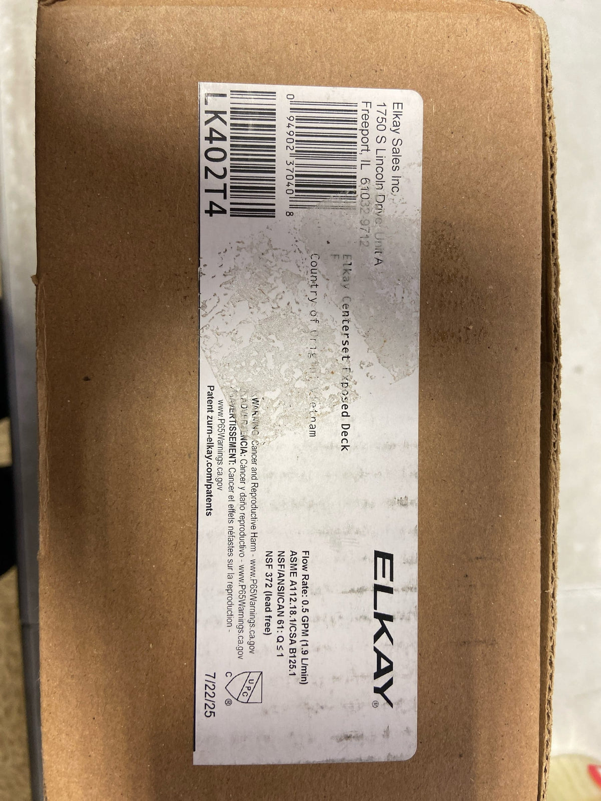 Elkay LK402T4 0.5 GPM Centerset Bathroom Faucet - Chrome