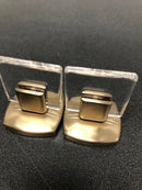 Brizo HK5367-GLCL Allaria Knob Handle Kit Only for Widespread Bathroom Faucet - Less Spout - Luxe Gold / Clear Acrylic