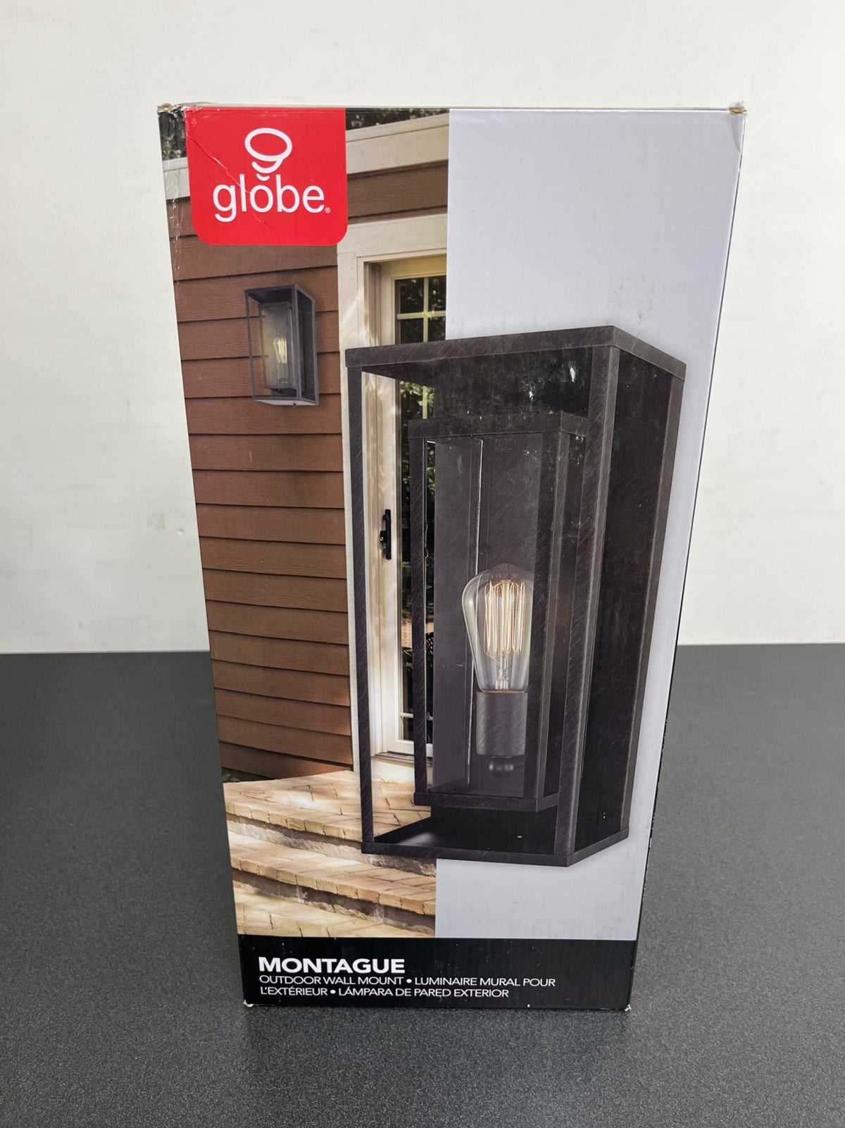 Globe Electric 44228 Montague Single Light 15-1/2 Inch Tall Outdoor Wall Sconce - Bronze