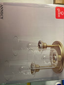 Globe Electric 65457 Annecy 3 Light 13" Wide Flush Mount Ceiling Fixture - Matte Gold