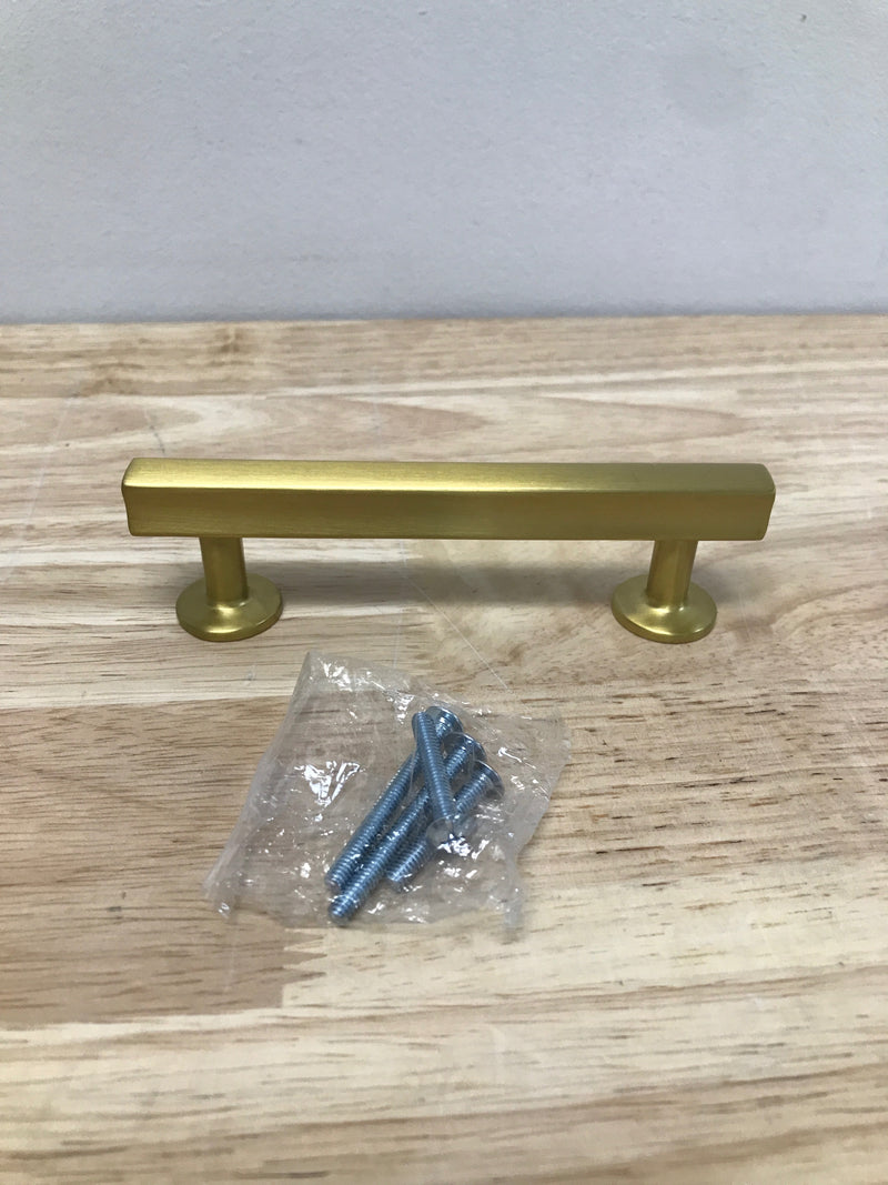Hickory Hardware H077881BGB Woodward 3-3/4 Inch Center to Center Bar Cabinet Pull - Brushed Golden Brass