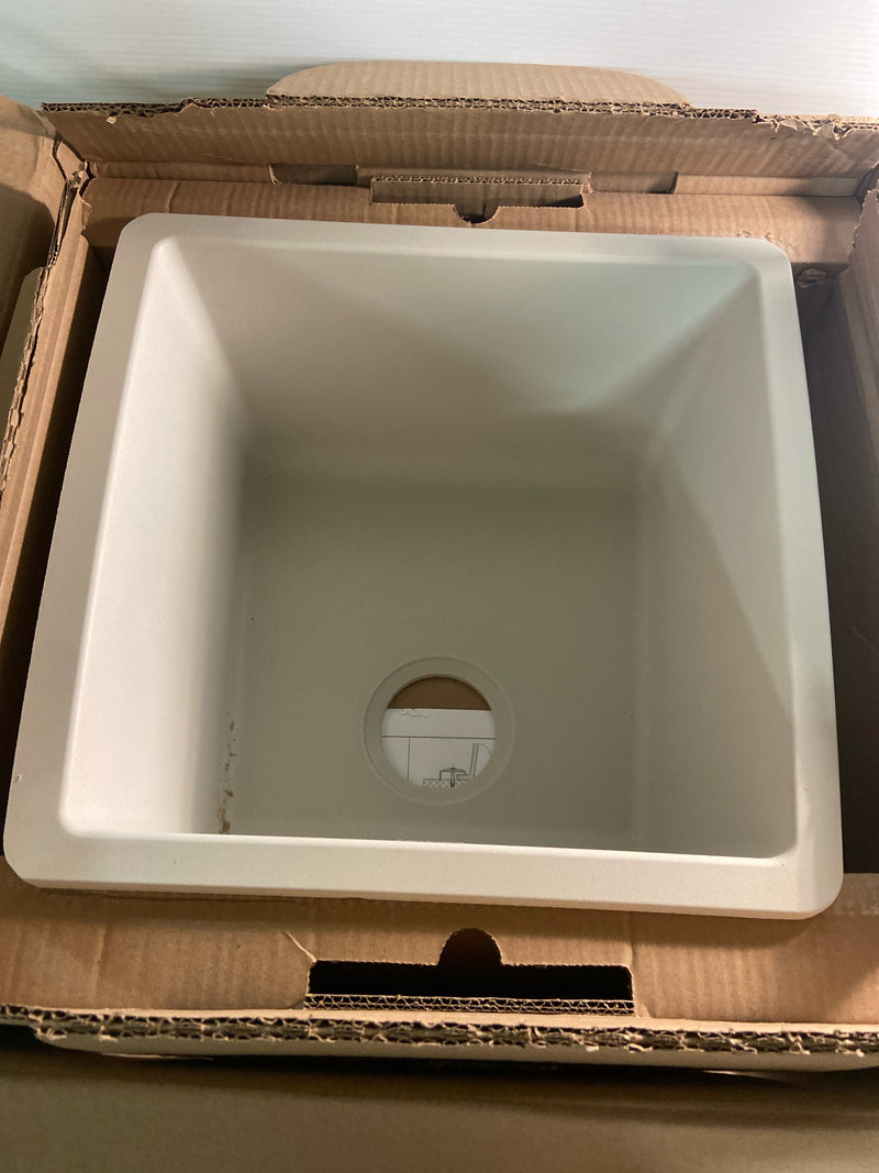 Blanco 443087 PERFORMA White Granite Composite 17.5 in. Undermount Bar Sink in Soft White
