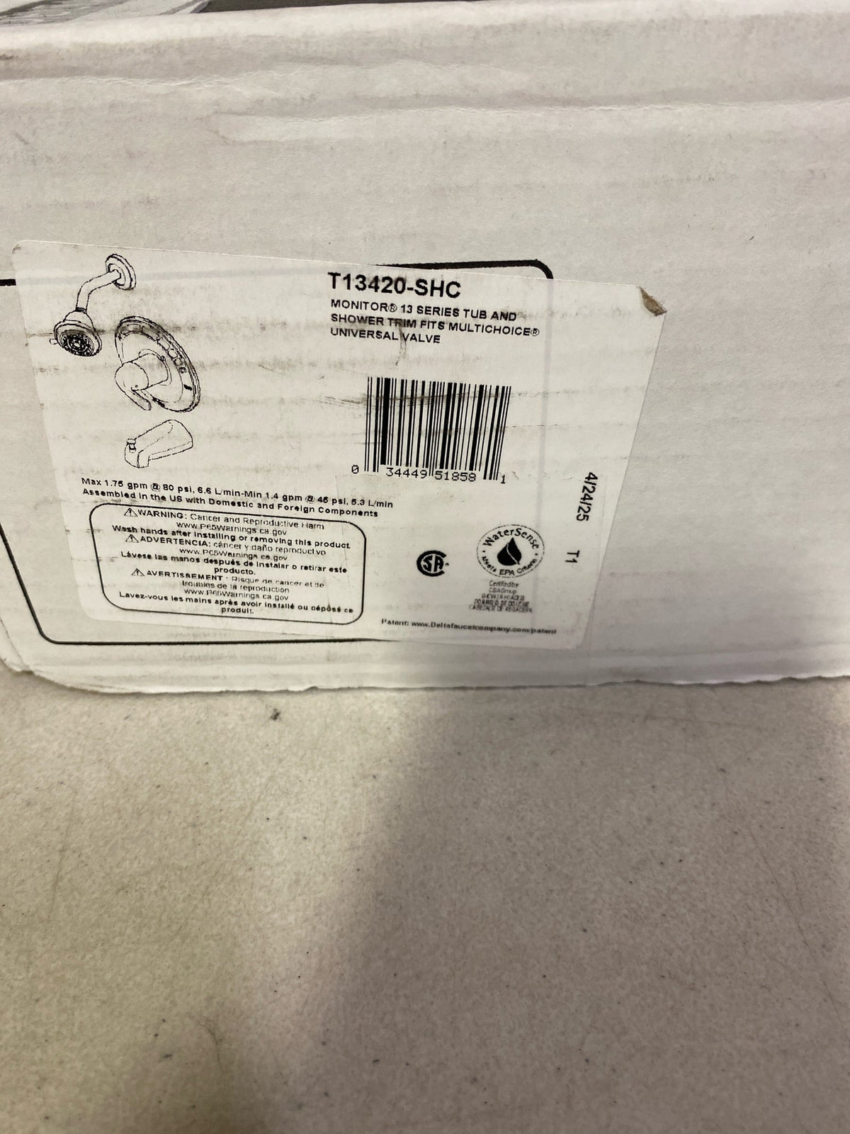 Delta T13420-SHC Classic Monitor 13 Series Single Function Pressure Balanced Tub and Shower Less Rough-In Valve - Chrome