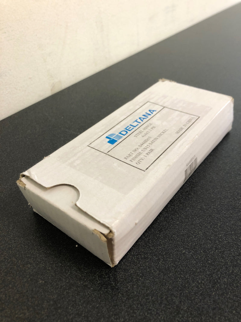Deltana 4" x 4" Square Corner Plain Bearing Mortise Hinge - Pair - Satin Nickel