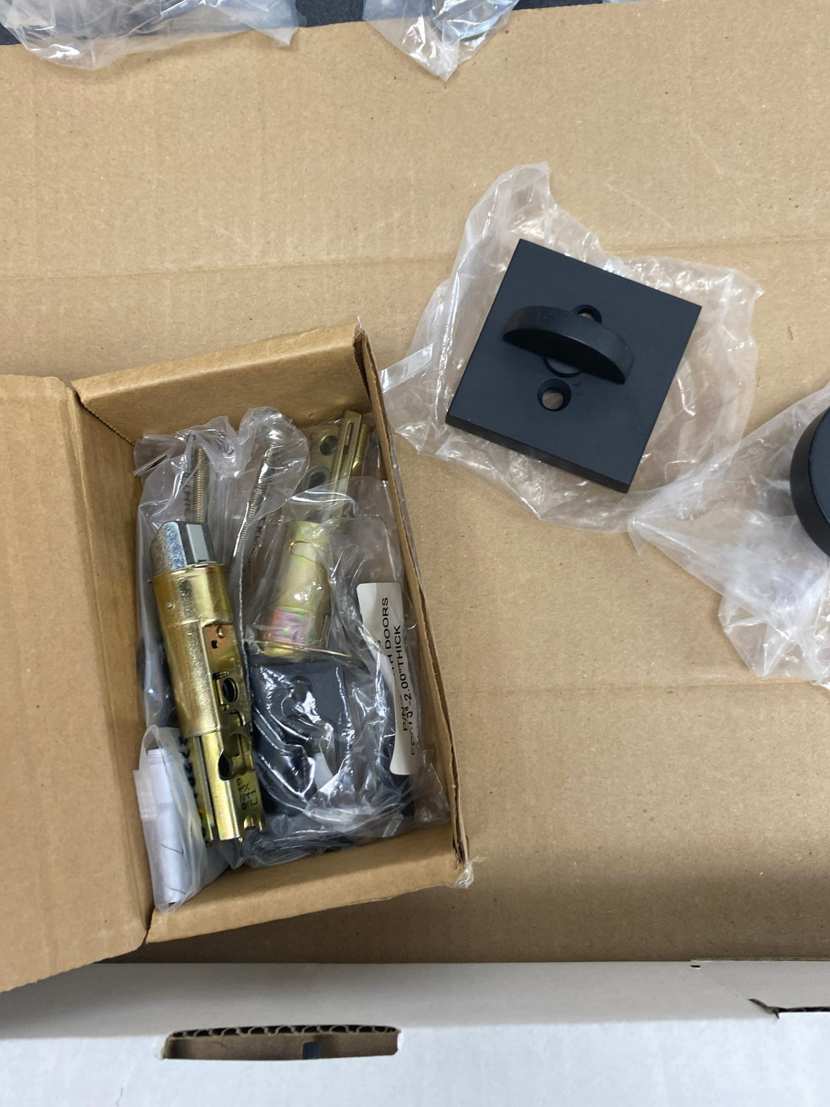 Baldwin SCLAJXCONCSR190S La Jolla SmartKey Single Cylinder Keyed Entry Handleset with Modern Knob and Modern Square Interior Trim from the Reserve Collection - Satin Black