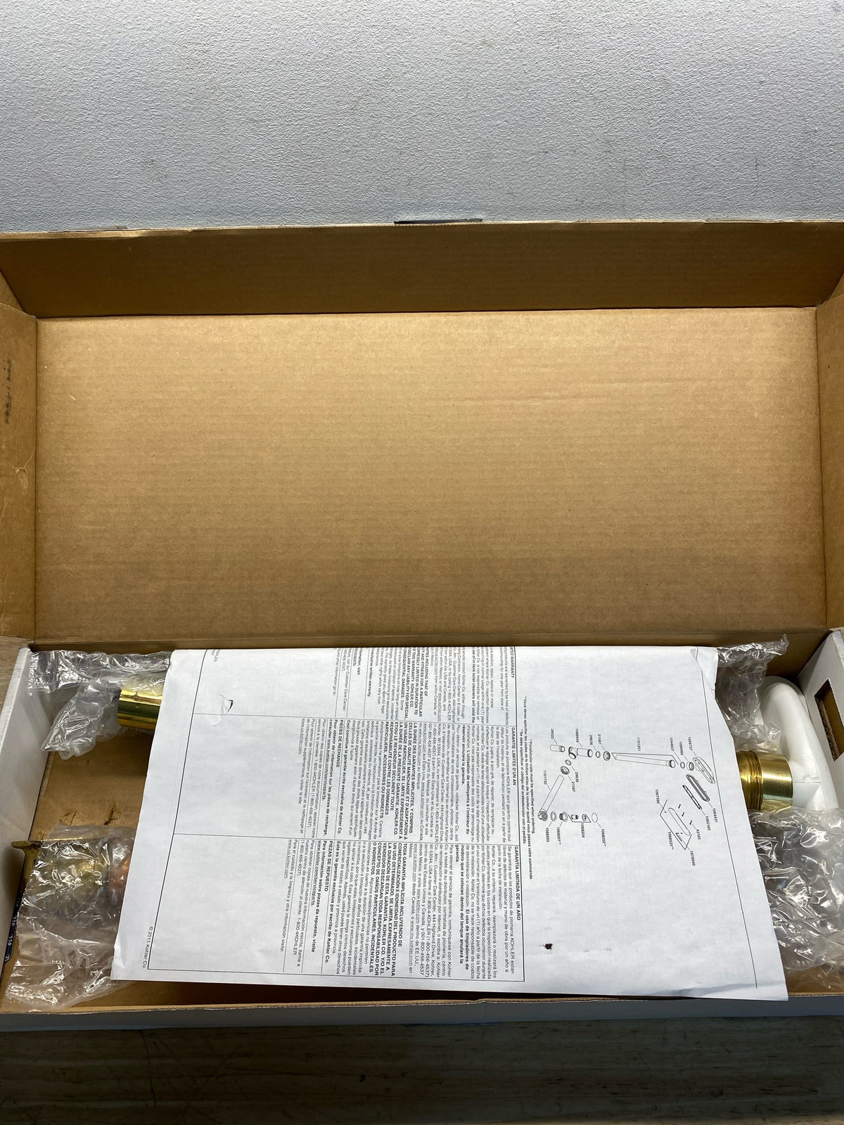 Kohler K-7271-BN Clearflo 1-1/2" Toe-Tap Tub Drain Kit - with Brass Slotted Overflow - Vibrant Brushed Nickel