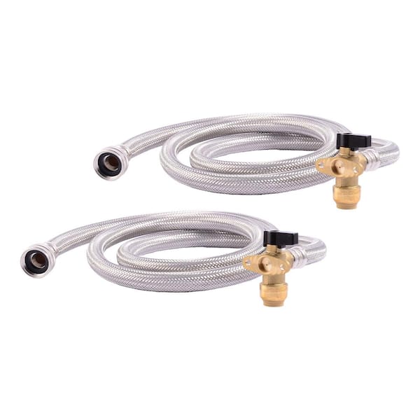 Sharkbite 26004 1/2 in. Push-to-Connect x 3/4 in. FHT Brass Washing Machine Installation Kit