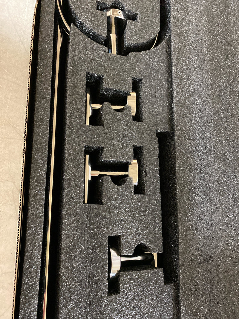 Bwe A-91020-C 5-Piece Bath Hardware Set with Towel Bar Towel Hook Toilet Paper Holder and Towel Ring Set in Polished Chrome