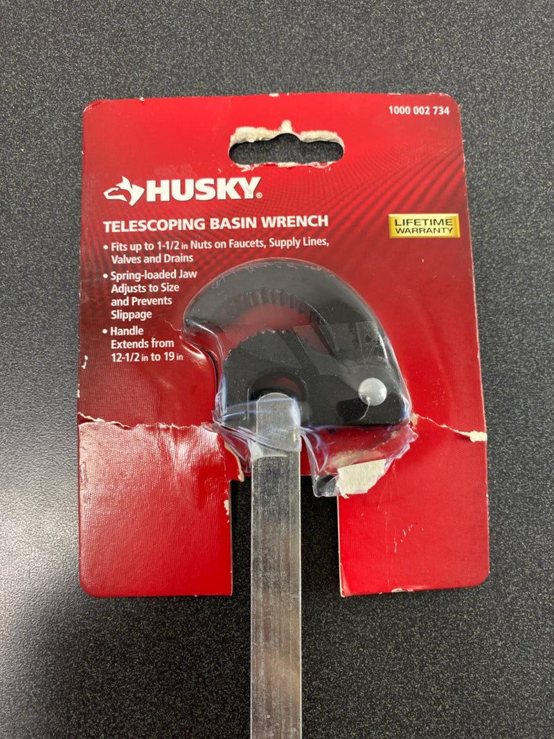 Husky 80-546-111 1-1/2 in. Quick-Release Telescoping Basin Wrench