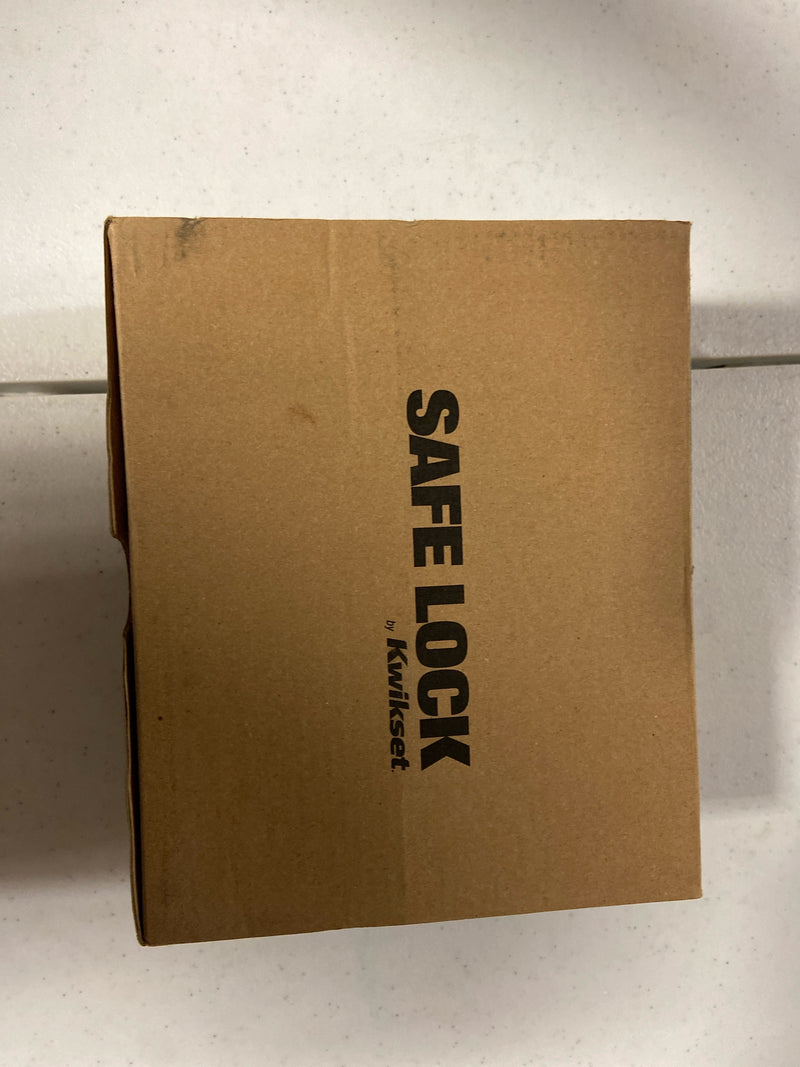 Kwikset SL6000DALSQT-15 Safelock Daylon Single Cylinder Keyed Entry Door Lever Set with Square Rose - Satin Nickel