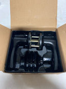 Kwikset 200HYL-514 Henley Passage Door Lever Set with Round Rose - Matte Black