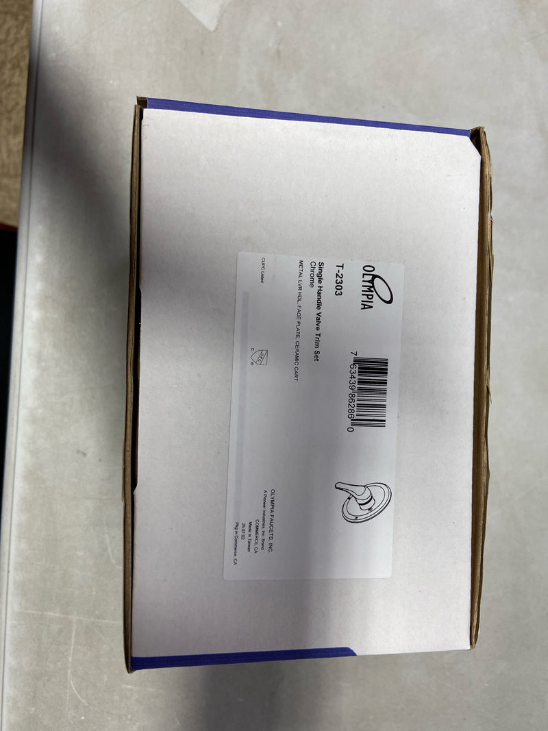 Pioneer Faucets T-2303 Elite Single Function Pressure Balanced Valve Trim Only with Single Lever Handle – Less Rough In - Polished Chrome