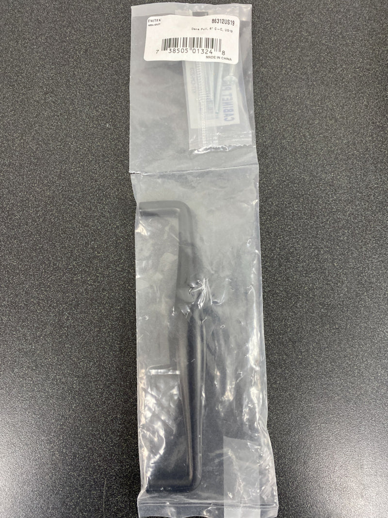 Emtek 86312US19 Contemporary 6 Inch Center to Center Handle Cabinet Pull - Flat Black