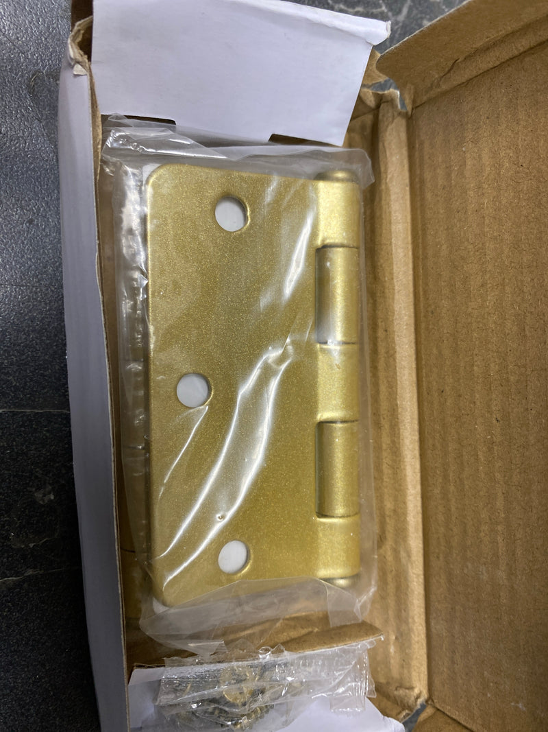 emtek 3.5" hinge satin brass plain ball bearing 1/4" radius mortise