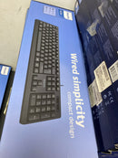 Philips USB Keyboard for Home or Office — Full-Sized Wired Computer Keyboard with Foldable Shoulders | 104/105 Quiet-Click Keys, Ergonomic, Low-Profile | Plug & Play (SPK6234)