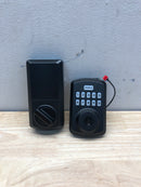 Kwikset 9250TRS-514S Transitional Powerbolt 2 Electronic SmartCode Deadbolt SmartKey with RCAL Latch and RCS Strike Matte Black Finish