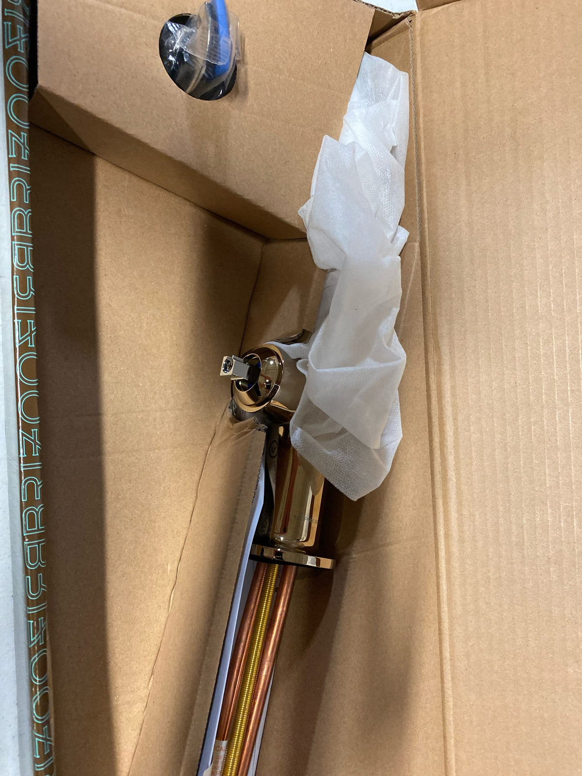 Brizo 61065LF-PGLHP Odin 1.8 GPM Single Hole Bar Faucet with Square Spout - Less Handle - Polished Gold