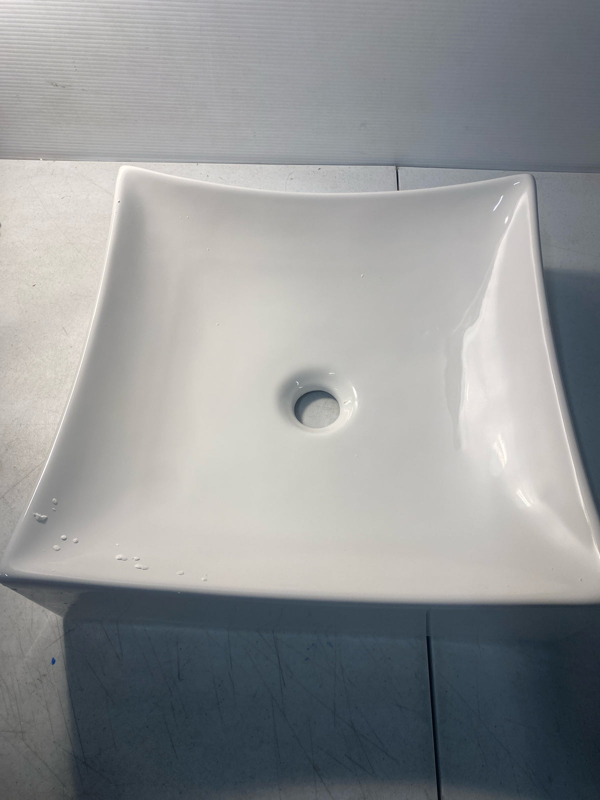 Miseno MVS-NP-218421-NODRAIN 15-3/4" Square Porcelain Vessel Bathroom Sink - Polished White