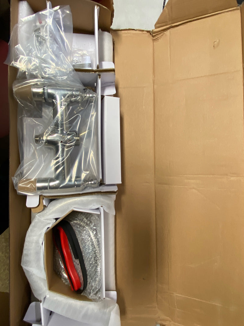 Pfister LG6-1TBD Tisbury Floor Mounted Tub Filler with Built-In Diverter - Includes Hand Shower - Polished Nickel