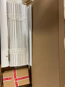 Home decorators collection 10793478360376 White Cordless Faux Wood Blinds for Windows with 2 in. Slats - 19 in. W x 72 in. L (Actual Size 18.5 in. W x 72 in. L)